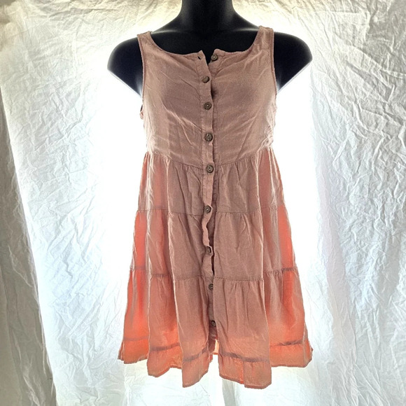 Altar'd State Dresses & Skirts - Pink Tiered Boho Mini Dress